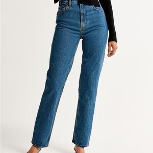 NWT ABERCROMBIE Ultra High Rise 90s Straight 31L/12L Dark Marble